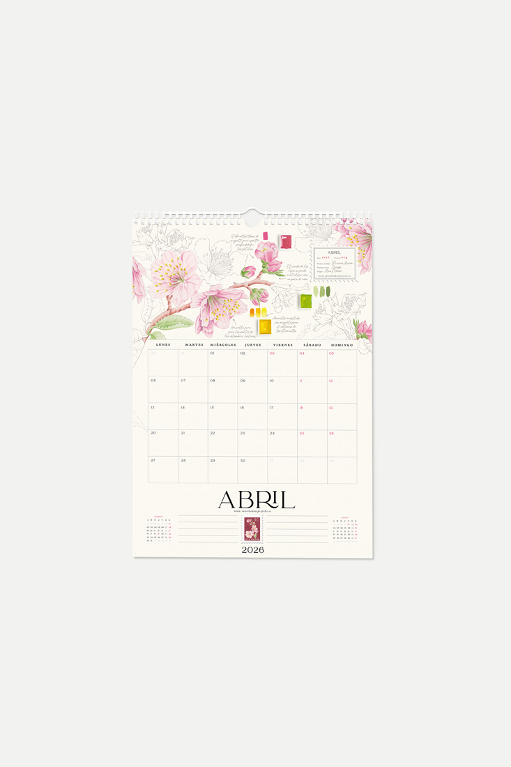 Calendario de pared ilustrado 2026
